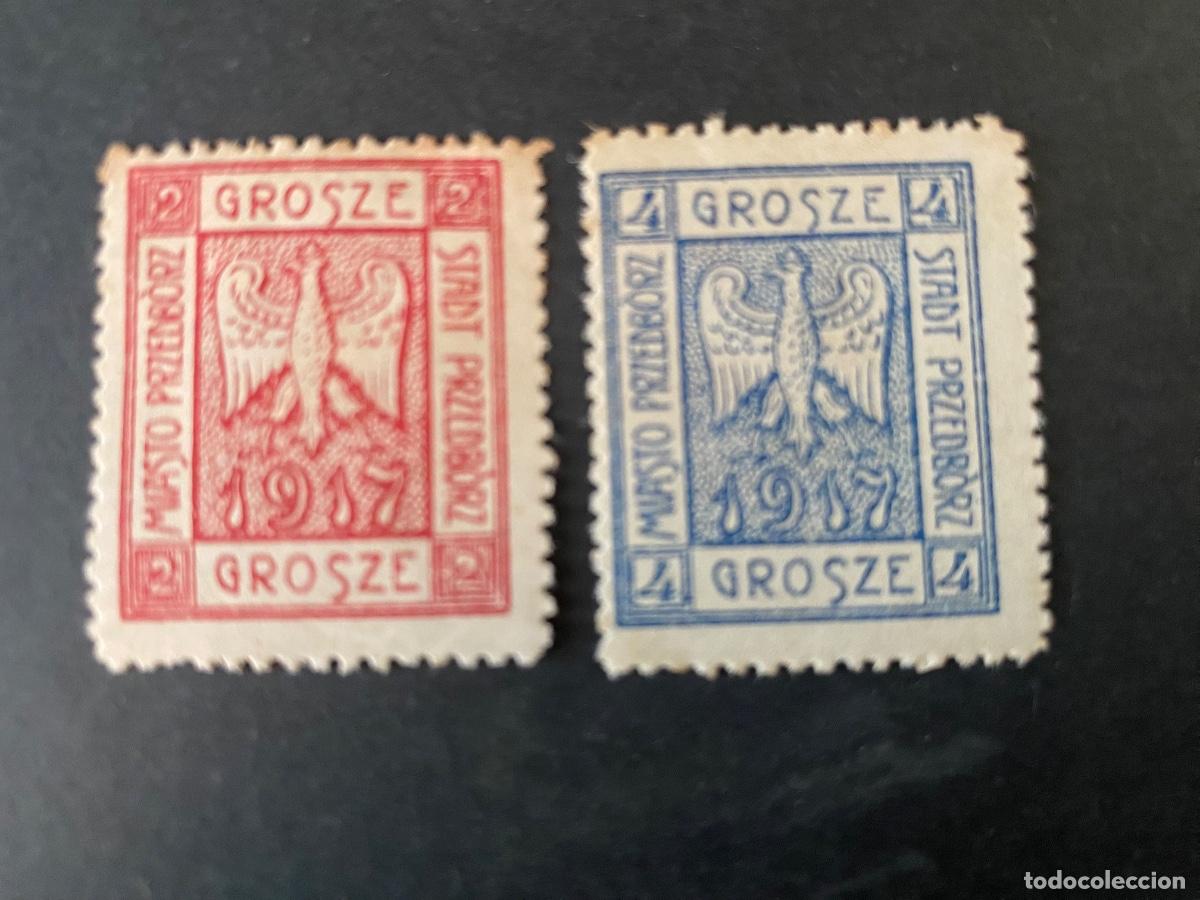 Sellos: Polonia 1917 sellos de Przedborz
