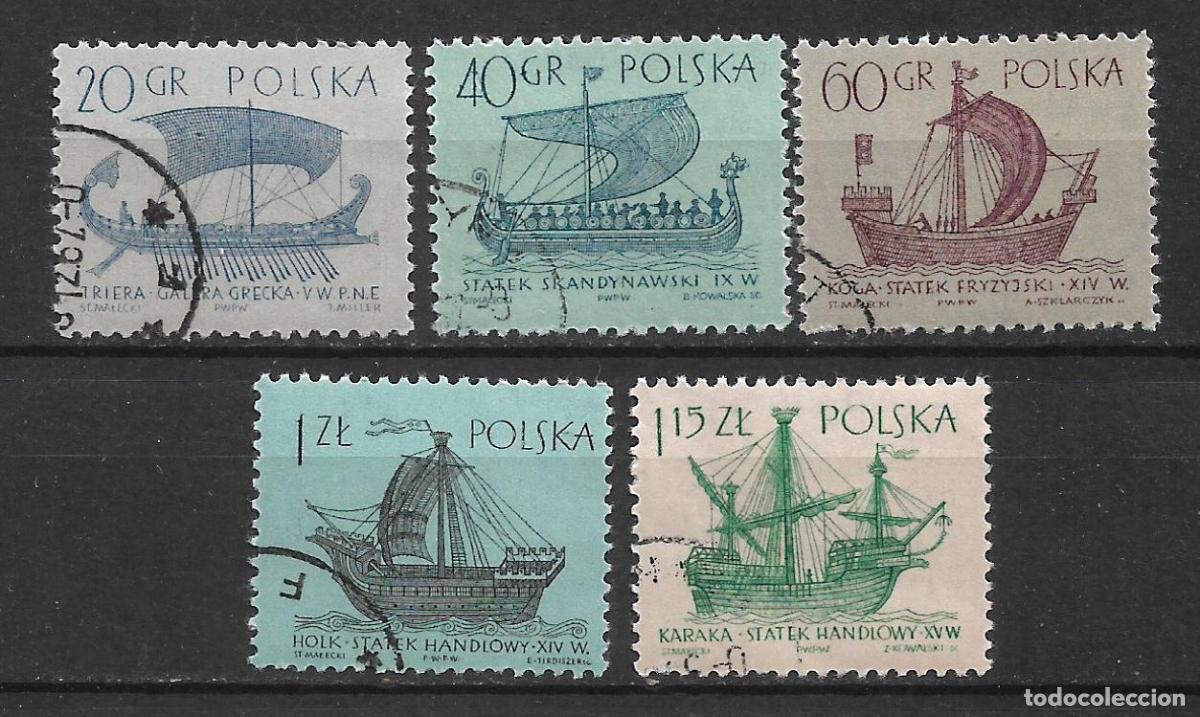 Sellos: polonia 1963 lote 5 sellos usado barcos - 19/8
