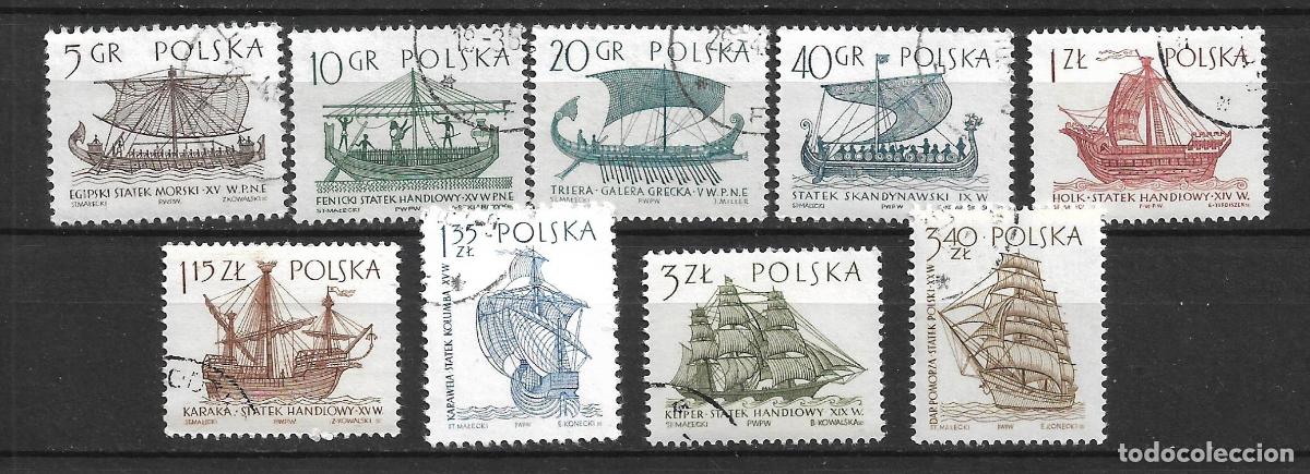 Sellos: polonia 1964-65 lote 9 sellos usado barcos - 19/8