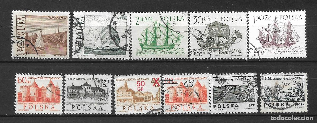 Sellos: polonia lote 11 sellos usado - 19/8