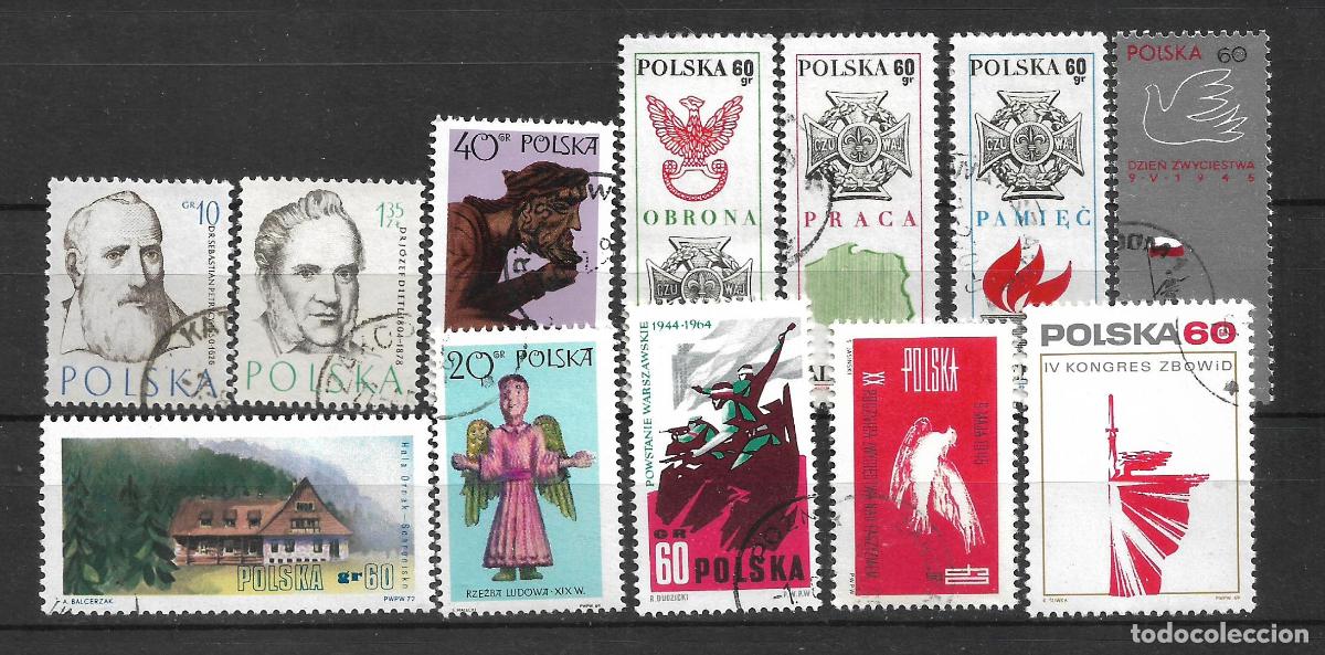 Sellos: polonia lote 12 sellos usado - 19/9