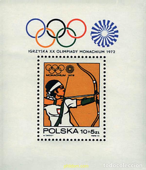Sellos: 61653 MNH POLONIA 1972 20 JUEGOS OLIMPICOS VERANO MUNICH 1972