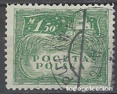 Sellos: POLONIA 1919 - EMISIONES DE POLONIA DEL NORTE, VALORES EN MAREK, VERDE - USADO