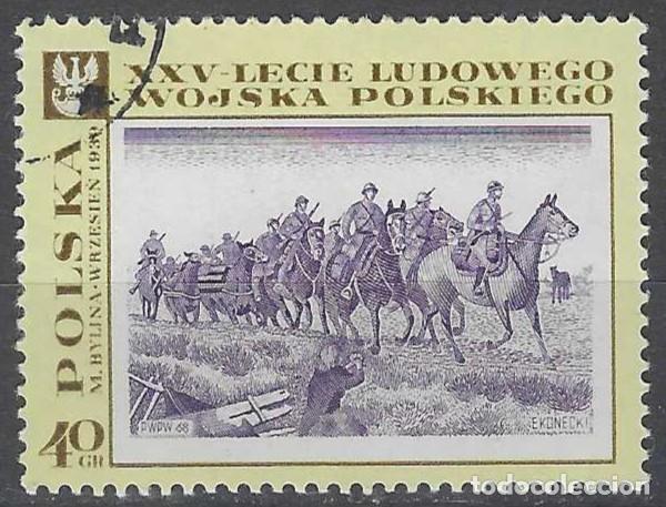 Sellos: POLONIA 1968 - 25&ordm; ANIV. DE LAS FUERZAS ARMADAS POPULARES, PINTURA - USADO