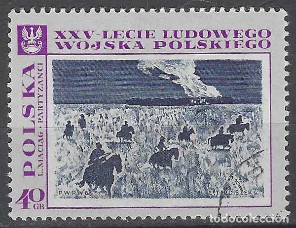 Sellos: POLONIA 1968 - 25&ordm; ANIV. DE LAS FUERZAS ARMADAS POPULARES, PINTURA - USADO