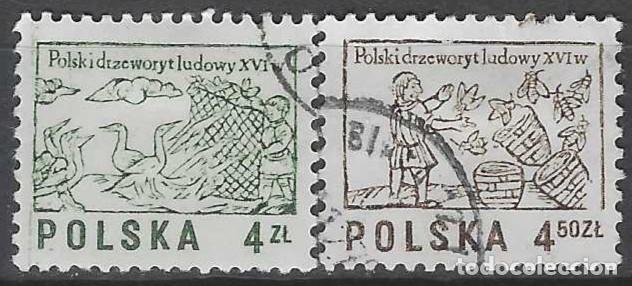 Sellos: POLONIA 1977 - GRABADOS SOBRE MADERA, S.COMPLETA - USADOS