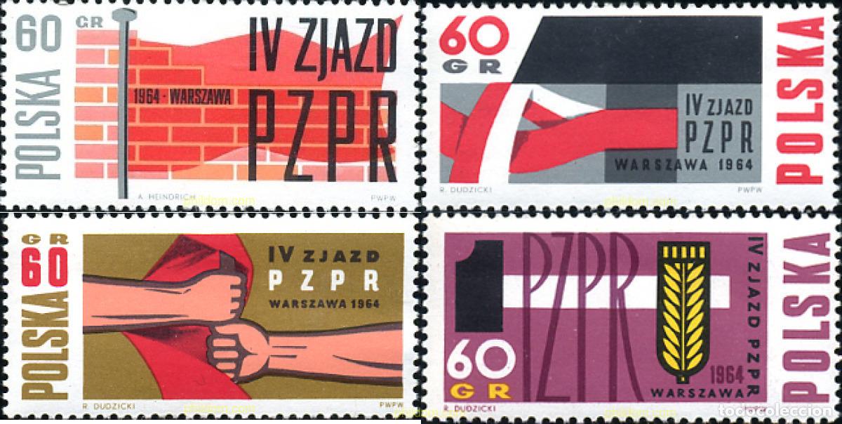 Sellos: 166712 MNH POLONIA 1964 4 CONGRESO DEL PARTIDO OBRERO UNIFICADO