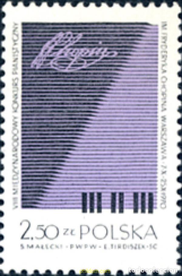 Sellos: 167176 MNH POLONIA 1970 8 CONCURSO INTERNACIONAL &rdquo; FR&Eacute;D&Eacute;RIC CHOPIN &rdquo;
