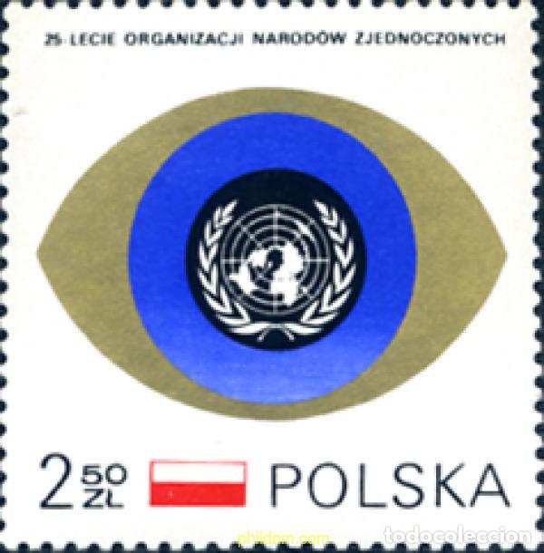 Sellos: 167181 MNH POLONIA 1970 25 ANIVERSARIO DE LAS NACIONES UNIDAS