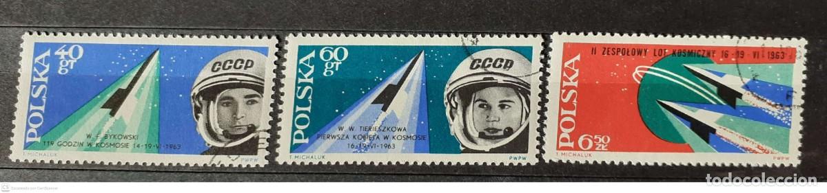Sellos: POLONIA n&deg; 1281/1283&deg; Vostok V y VI. Serie completa