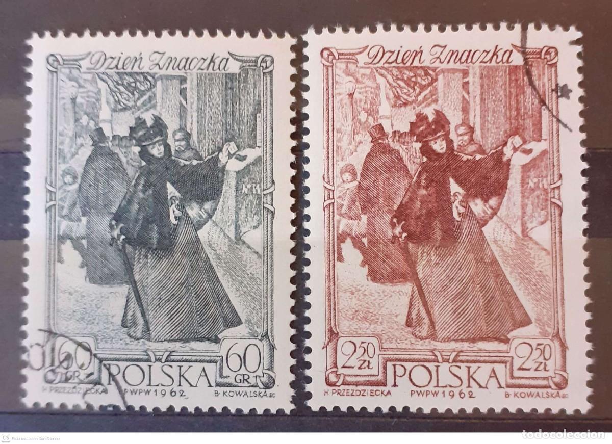 Sellos: POLONIA n&deg; 1212/1213&deg; D&iacute;a del sello. Pintura de A. Kaminski. Serie completa
