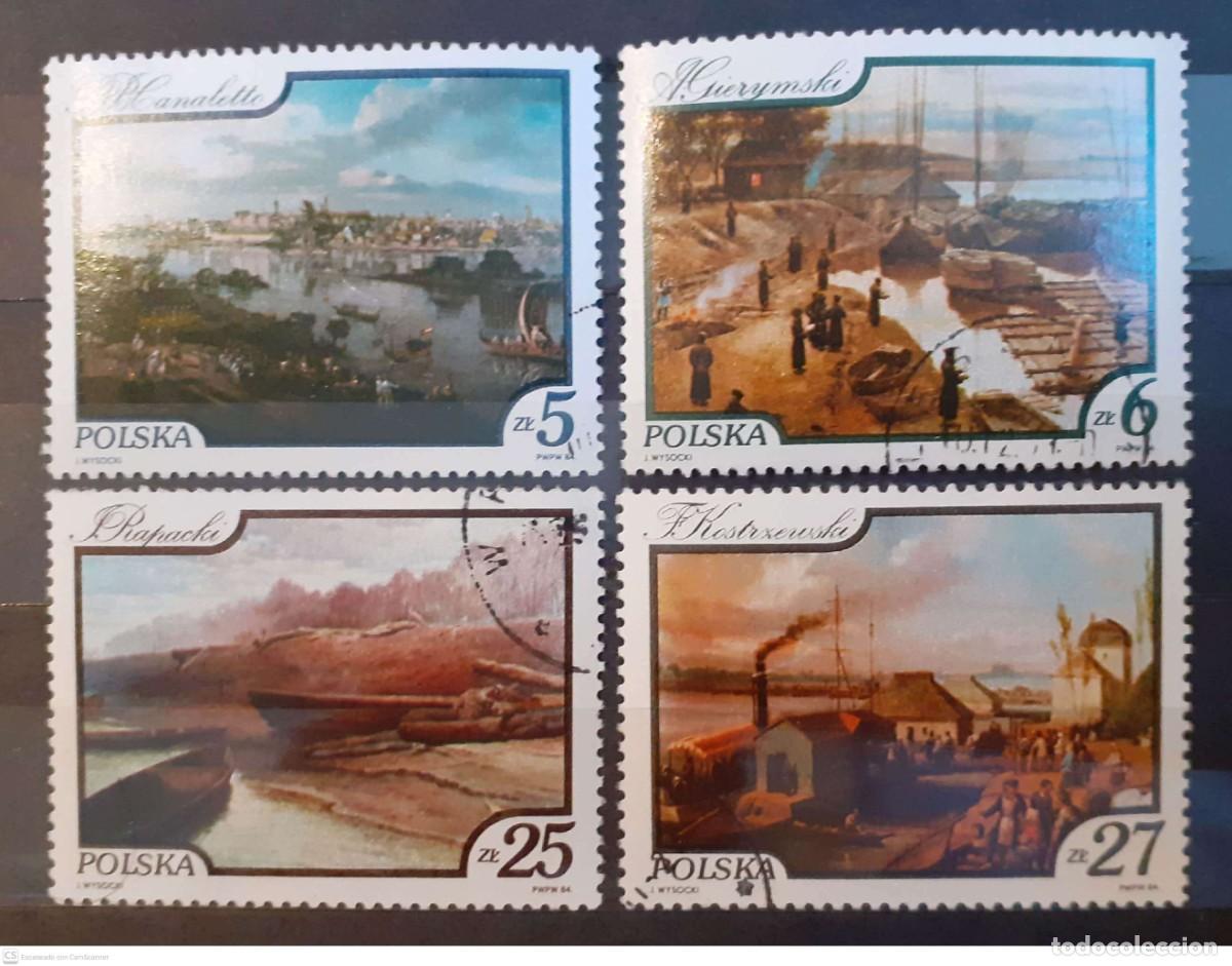 Sellos: POLONIA n&deg; 2733/2766&deg; Pinturas. Vistas del Vistula. Serie completa