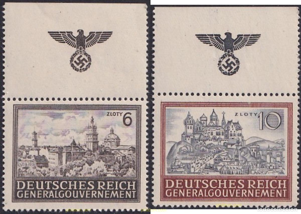 Sellos: 794085 MNH POLONIA Ocupacion Alemana 1943 GOBIERNO GENERAL - CIUDADES Y CASTILLOS POLACOS