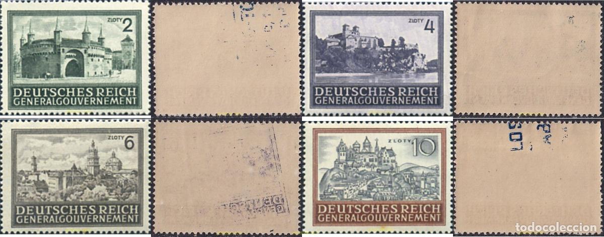 Sellos: 794087 MNH POLONIA Ocupacion Alemana 1943 GOBIERNO GENERAL - CIUDADES Y CASTILLOS POLACOS
