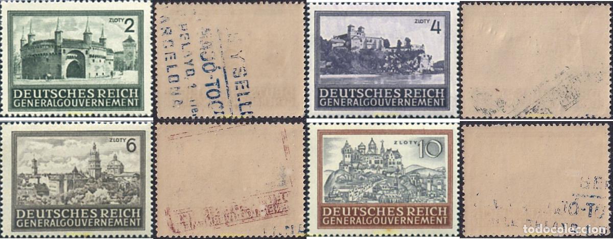 Sellos: 794086 MNH POLONIA Ocupacion Alemana 1943 GOBIERNO GENERAL - CIUDADES Y CASTILLOS POLACOS