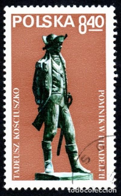 Sellos: Polonia. Monumento de Tadeusz Kosciuszko. 1978. YT-2454. S. Completa. Nuevo matasello cortes&iacute;a.