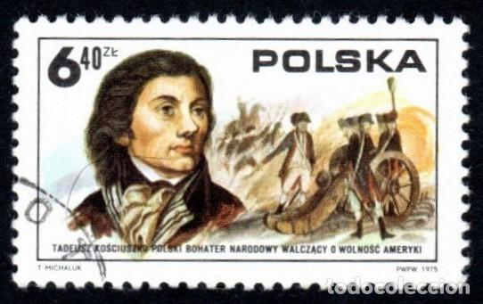 Sellos: Polonia. 220&ordm; Avs. Independencia Estados Unidos 1975. YT-2242. Usado