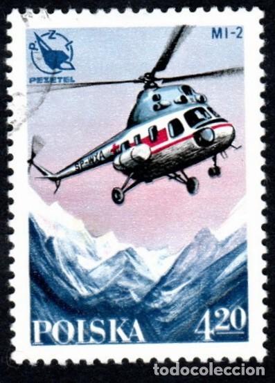 Sellos: Polonia. Helic&oacute;ptero MI-2. 1978. YT-2381. Usado con goma