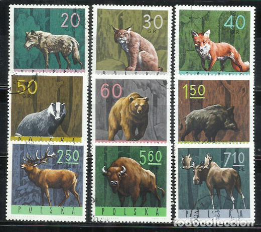 Sellos: 9583-SERIE COMPLETA FAUNA SALVAJE POLONIA 1965 N 1483/1491 MUY BONITOS.