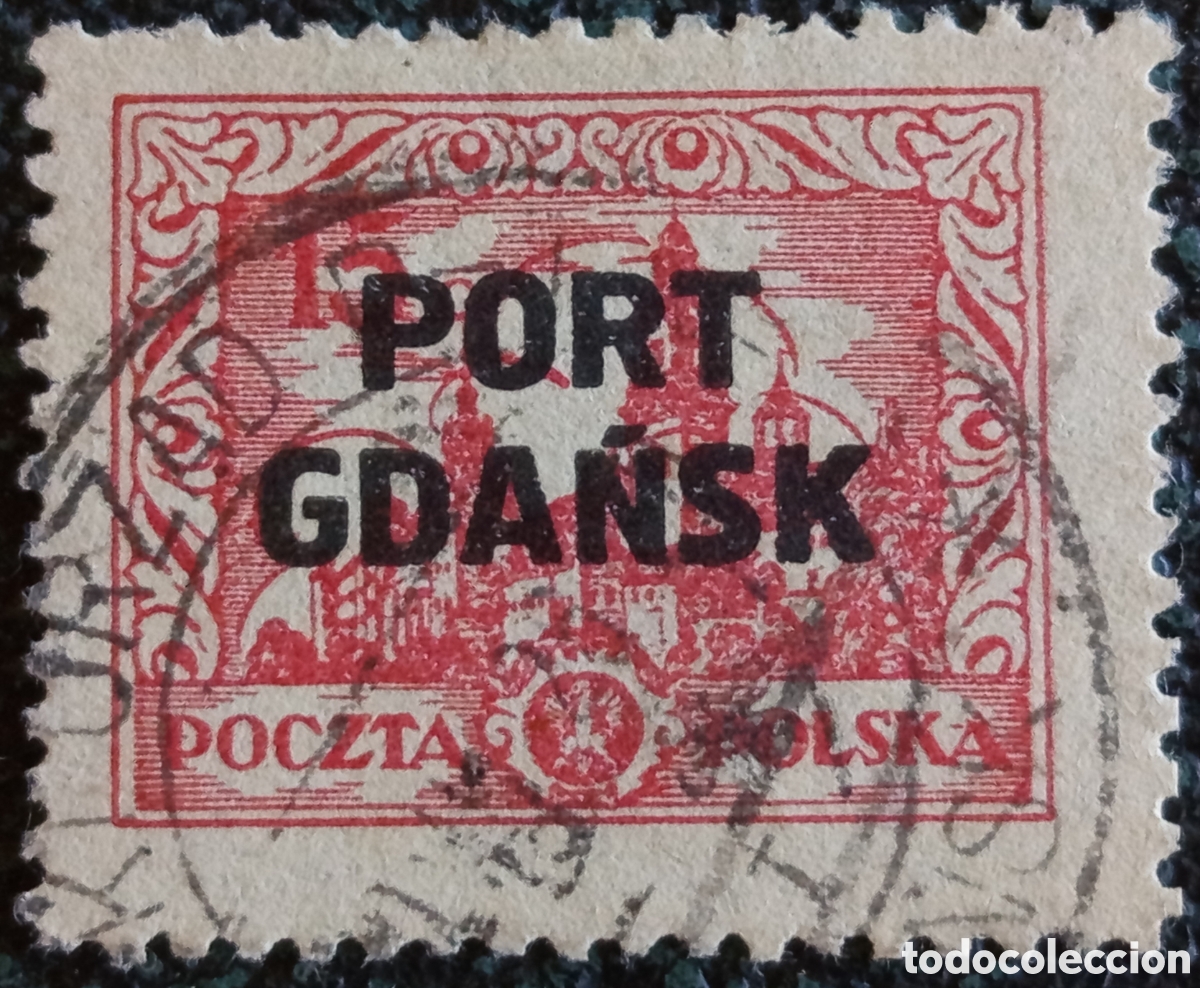 Sellos: Sello Polonia Port Gdańsk 1926 Cracovia 15gr Fischer 13 / Michel 17 (