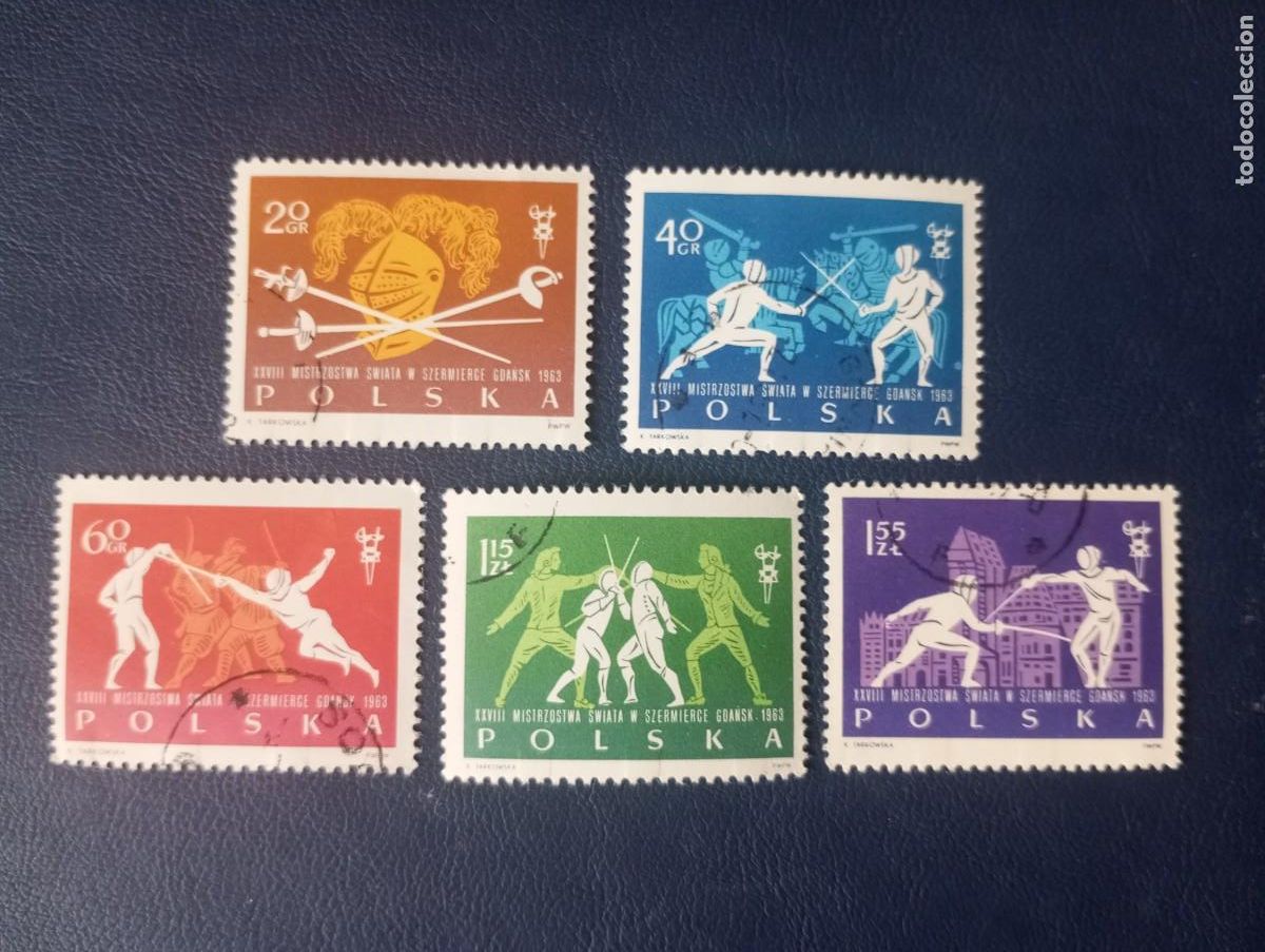 Stamps: POLONIA, 1963, CAMPEONATO DE ESGRIMA