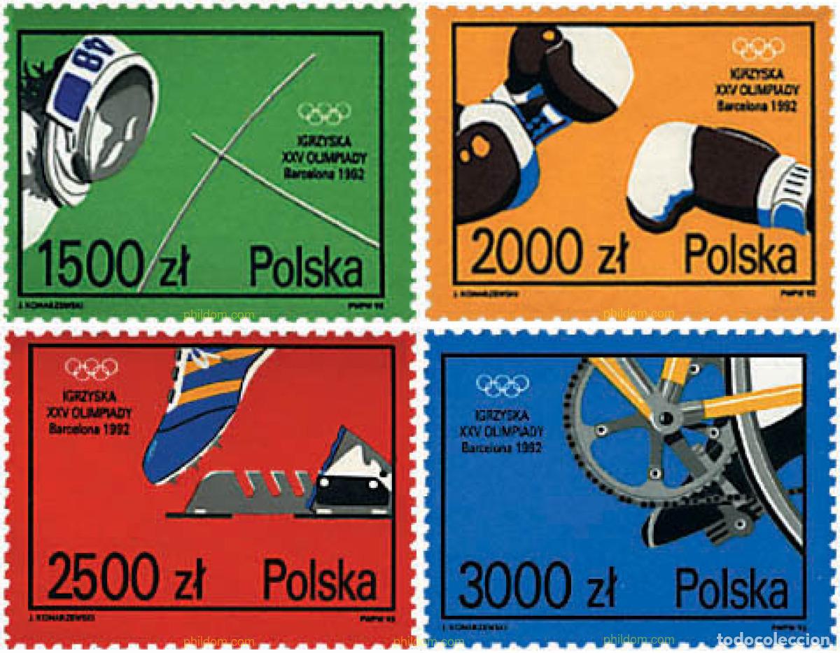 Sellos: 61741 MNH POLONIA 1992 25 JUEGOS OLIMPICOS VERANO BARCELONA 1992