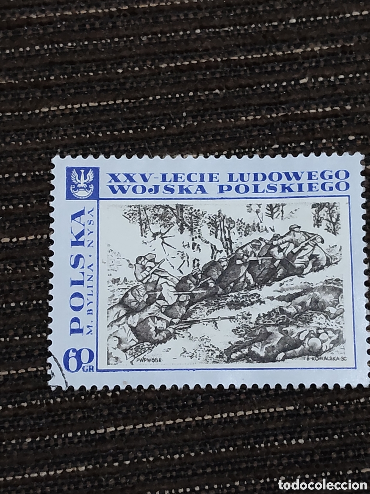 Sellos: Sello de Polonia serie pinturas batalla del Neisse (1877) 1968