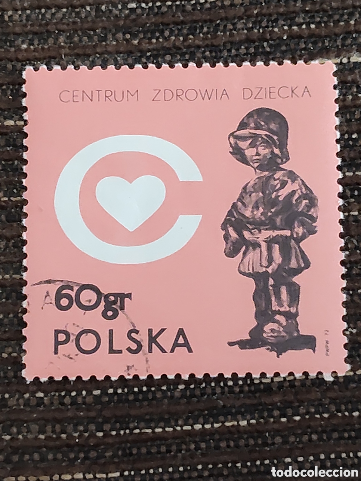 Sellos: Sello de Polonia construcion centro de salud infantil 1972