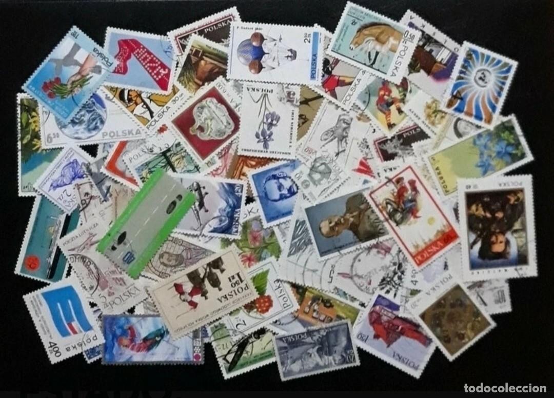 Sellos: POLONIA. LOTE DE 100 SELLOS TODOS DIFERENTES USADOS Y EN BUEN ESTADO. LOS MISMOS DE LA IMAGEN.