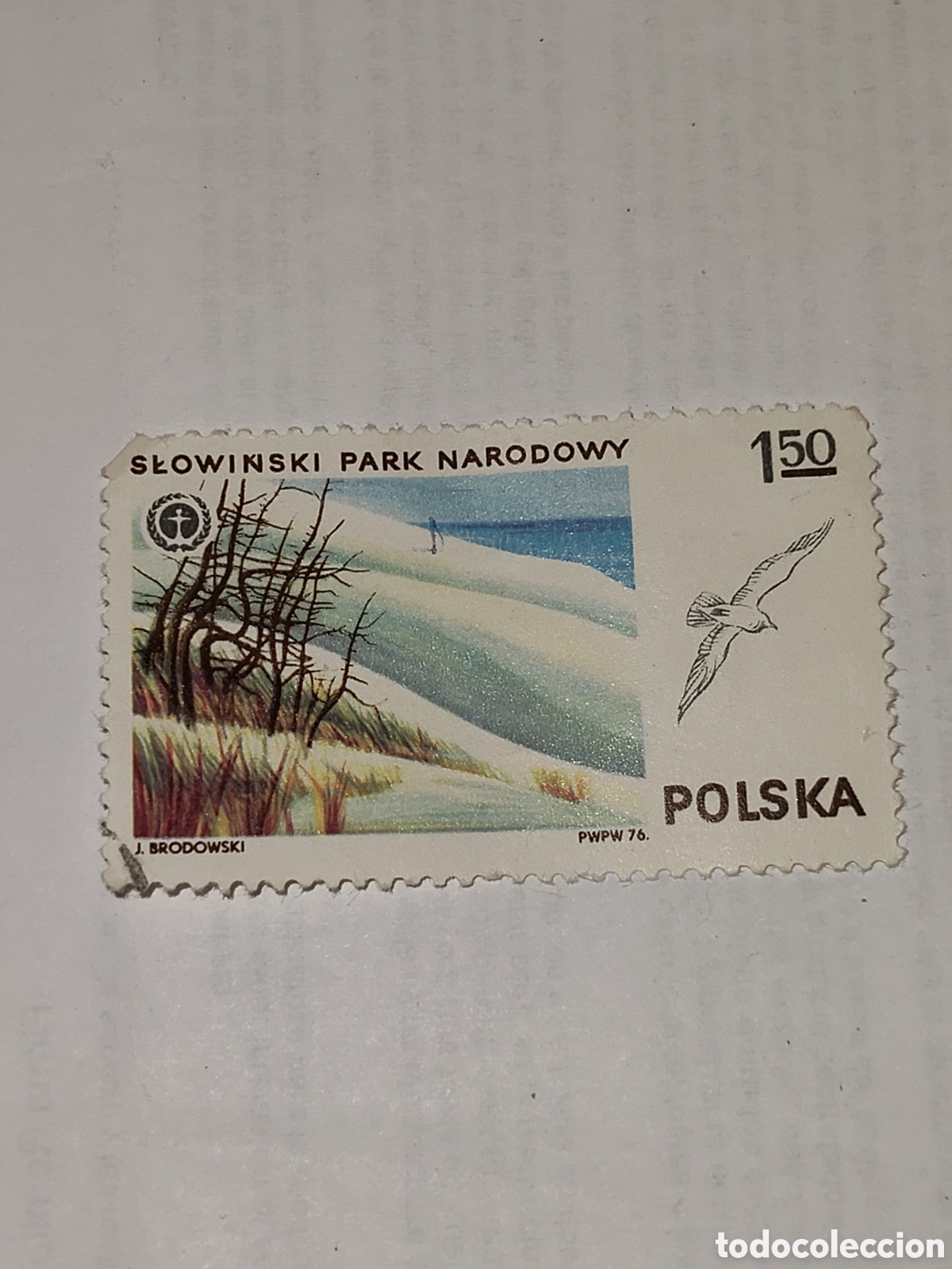 Sellos: Sello de Polonia parque nacional de Slowinski 1976