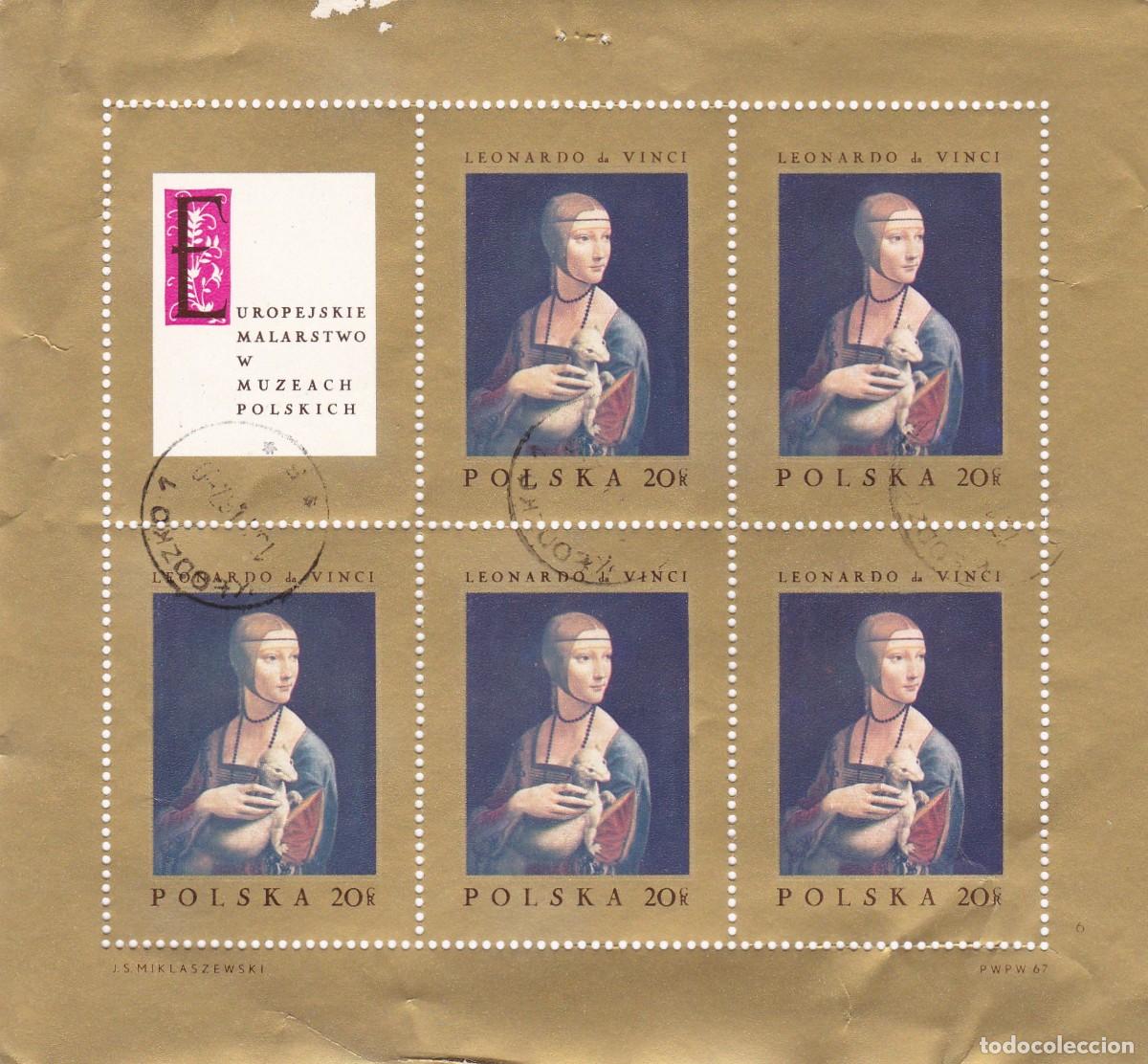 Selos: Polonia. Pliego de sellos nuevos. A&ntilde;o 1967. Leonardo Da Vinci