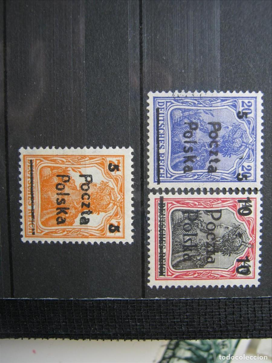 Briefmarken: POLONIA OCUPACI&Oacute;N ALEMANIA 1919 YVERT 57, 58 Y 60 MNH** LUJO RAROS AS&Iacute;.