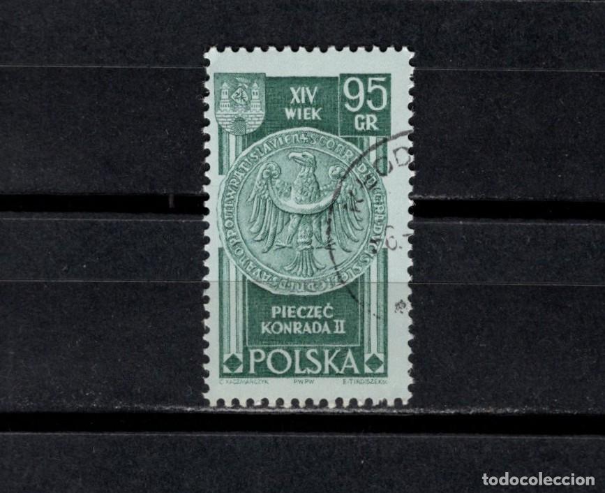 Selos: Sello usado. Blas&oacute;n de Conrado II. 90 grosz. 1962. Yvert 1113.