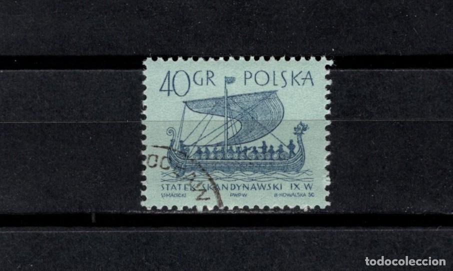 Sellos: Sello usado. Gokstad escandinavo. 40 grosz. 1963. Yvert 1245.