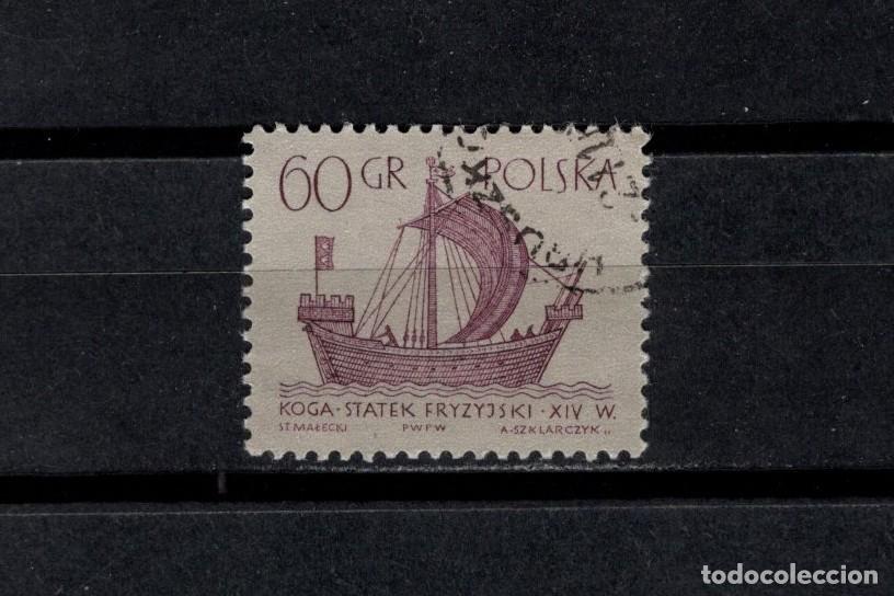 Sellos: Sello usado. Kogge fris&oacute;n. Siglo XIV. 60 grosz. 1963. Yvert 1246.