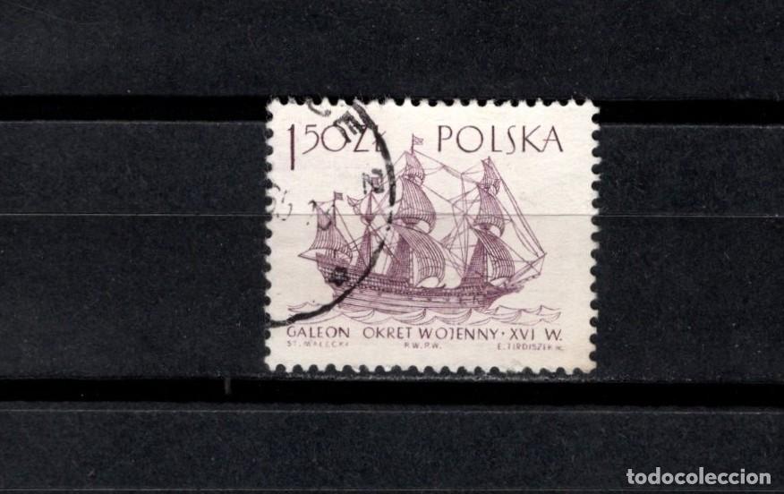 Timbres: Sello usado. Gale&oacute;n ingl&eacute;s. 1587. 1,50 zloty. 1964. Yvert 1250.