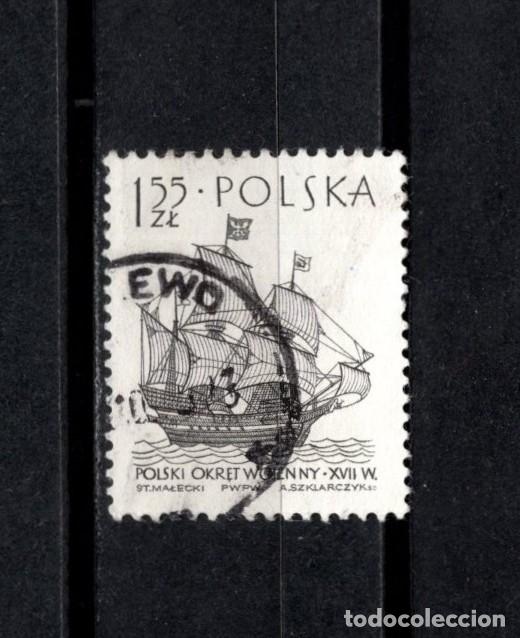 Timbres: Sello usado. Buque de guerra polaco. 1,55 zloty. 1964. Yvert 1251.