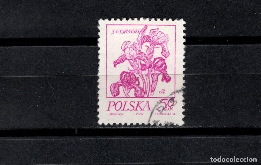 Francobolli: Sello usado. Flores de Stanislaw Wyspianski. Iris. 50 grosz. 1974. Yvert 2136.