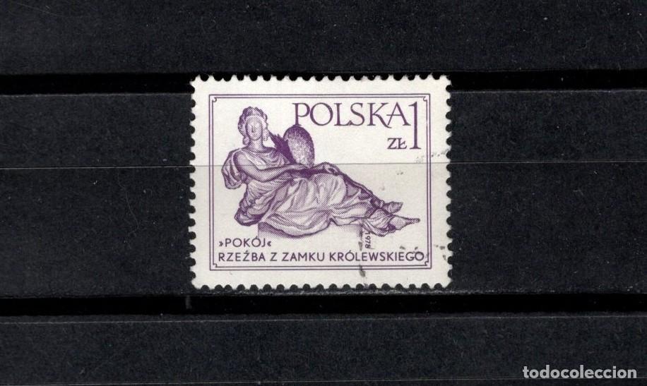 Stamps: Sello usado. Escultura de Andr&eacute; Le Brun. 1 zloty. 1977. Yvert 2405.