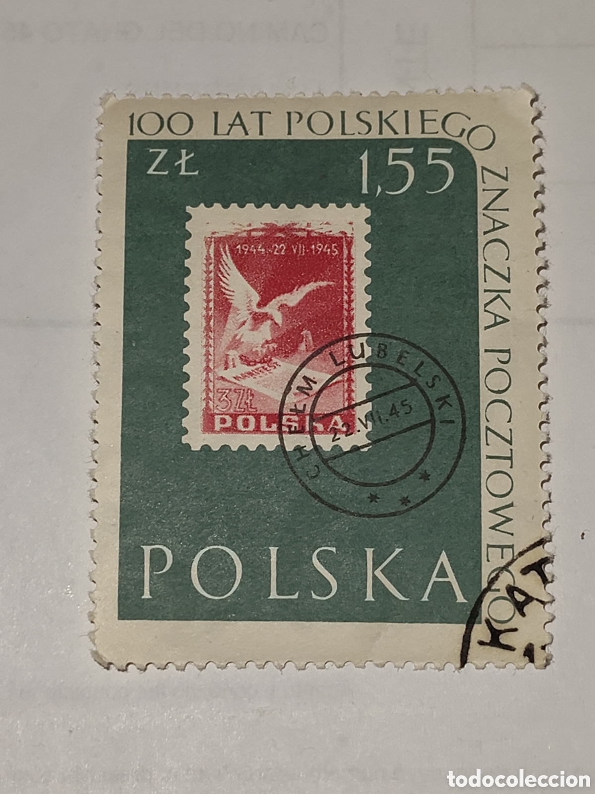 Briefmarken: Sello de Polonia centenario del sello postal polaco 1960