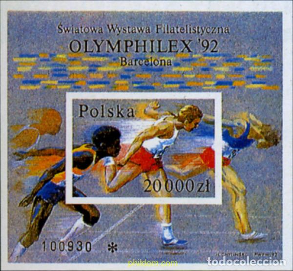 Stamps: 15249 MNH POLONIA 1992 OLYMPHILEX 92. EXPOSICION INTERNACIONAL DE FILATELICA OLIMPICA
