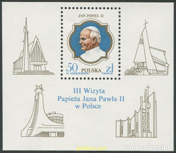Stamps: 168400 MNH POLONIA 1987 3 VISITA DE S.S. JUAN PABLO II EN POLONIA