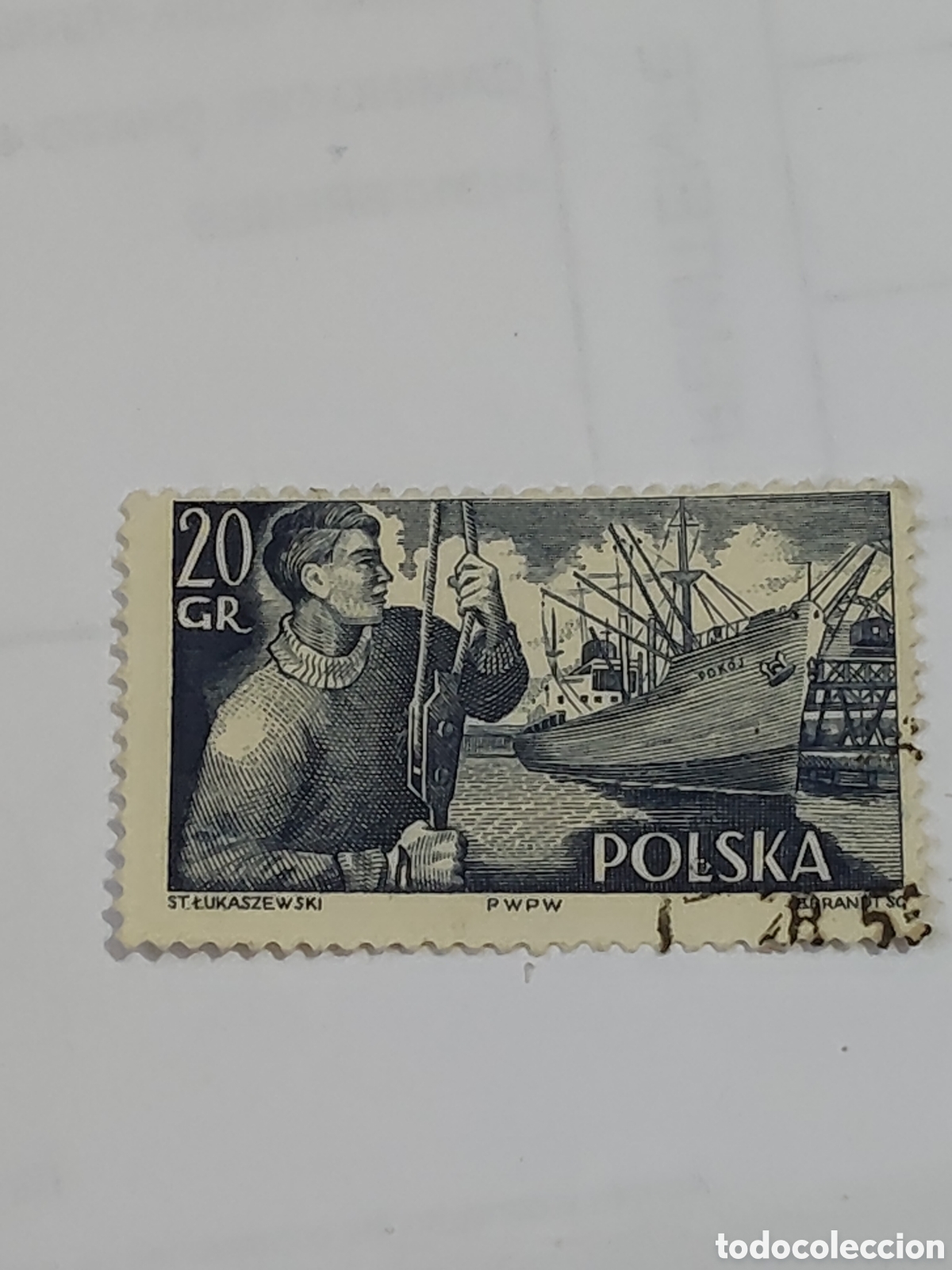 Sellos: Sello de Polonia Marina mercante polaca 1956
