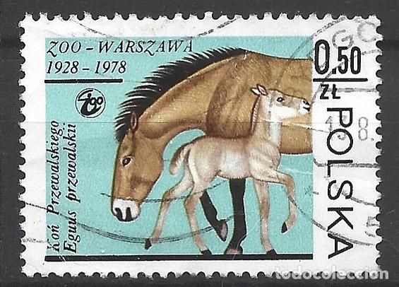 Sellos: POLONIA - POLSKA - 50. ANIVERSARIO DEL ZOO DE VARSOVIA - SELLADO