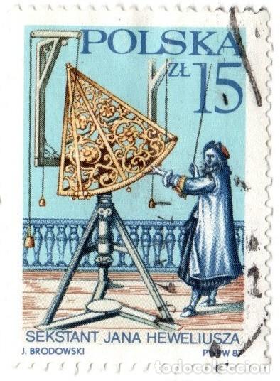 Sellos: Polonia. 300 A&ntilde;os de la Muerte de Hevelius, 1987. YT-2924. Usado