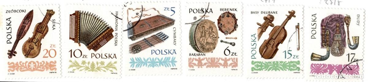 Sellos: Polonia. Instrumentos de M&uacute;sica. 1984. YT-2711/2716. Usado