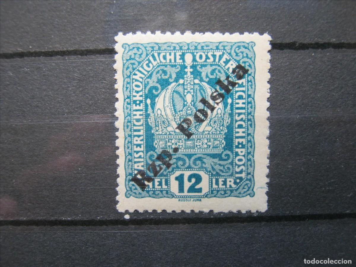 Sellos: POLONIA 1919 YVERT 115 LH* LEVE CHARNELA LUJO.