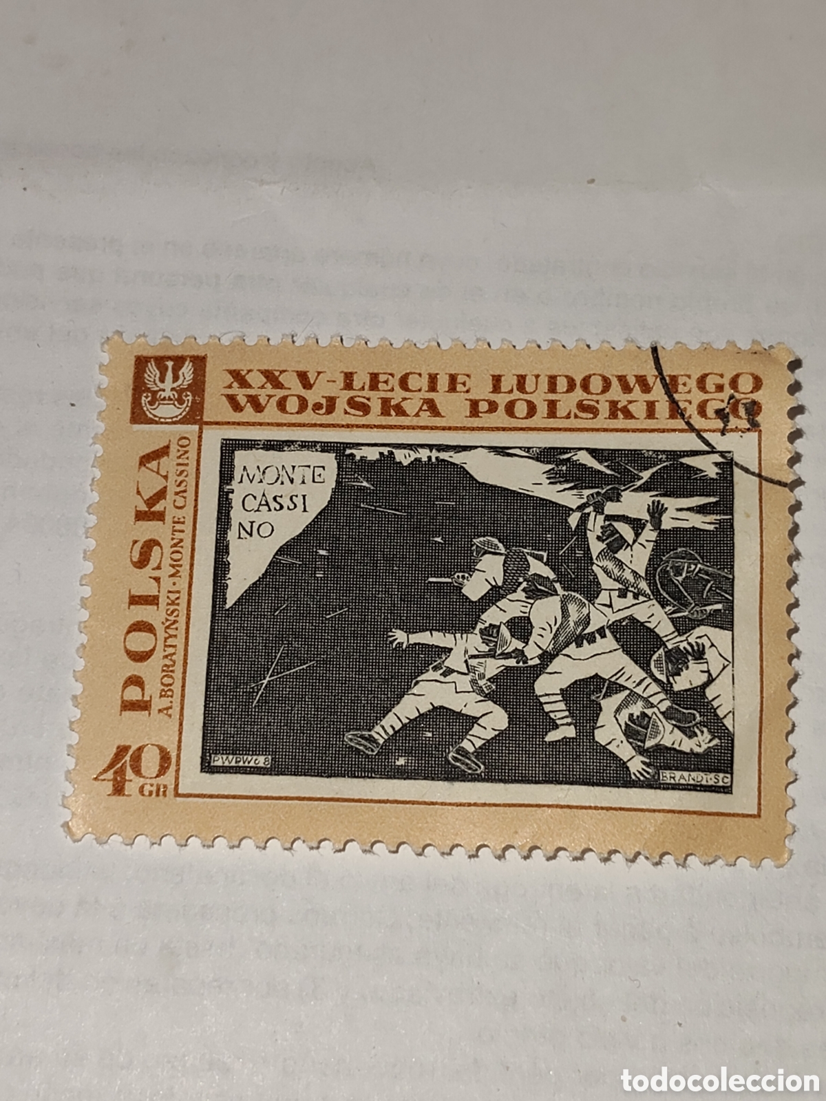 Sellos: Sello de Polonia 25 aniversario del ejercito popular polaco 1968