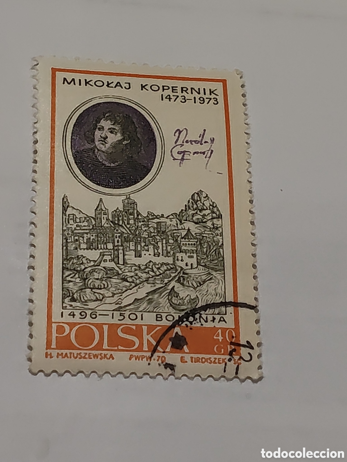 Sellos: Sello de Polonia 500 aniversario del nacimiento de Nicol&aacute;s Copernico 1973