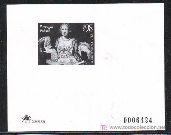 Sellos: PORTUGAL.1996.PRUEBA EN BLANCO Y NEGRO.EUROPA CEPT.MUJERES FAMOSAS.